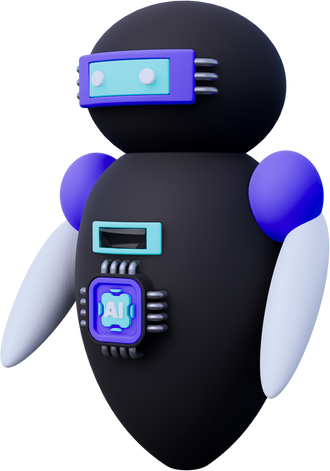 Artificial Intelligence Robot 3D Icon